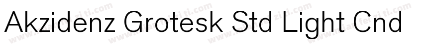 Akzidenz Grotesk Std Light Cnd字体转换